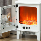 Homcom 1.8kW Tempered Glass Door Electric Fireplace