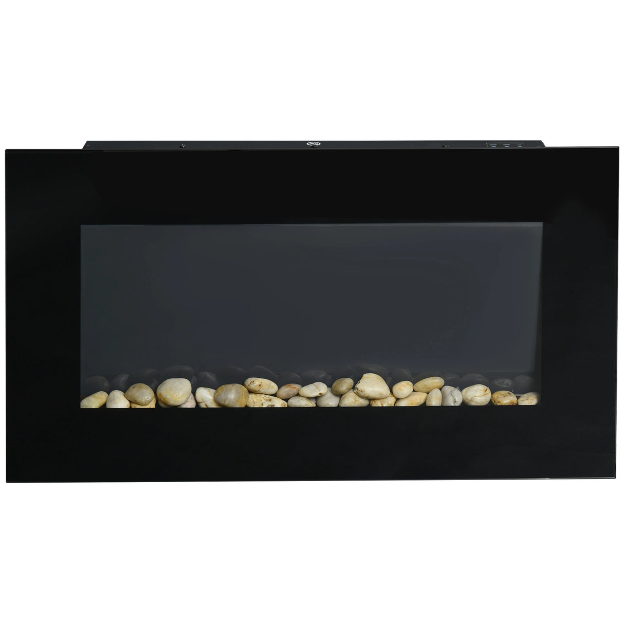 HOMCOM 1kW/2kW Electric Wall Fireplace with LED Flame Effect