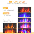 Homcom 1kW/2kW Electric Wall Fireplace