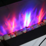 HOMCOM 1kW/2kW Electric Wall Fireplace with LED Flame Effect