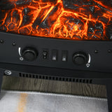 Homcom Dual-Power Electric Fireplace