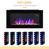 Homcom Dual-Power Electric Fireplace with LED Lights