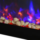 Homcom Dual-Power Electric Fireplace with LED Lights