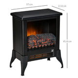 HOMCOM Electric Fireplace with Realistic Flame Effect