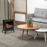 HOMCOM Electric Fireplace with Realistic Flame Effect