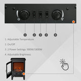 Homcom Dual-Power Electric Fireplace