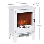 Homcom 1.8kW Tempered Glass Electric Fireplace
