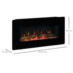 Homcom 2kW Wall-Mounted Electric Fireplace
