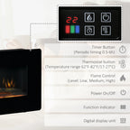 Homcom 2kW Wall-Mounted Electric Fireplace