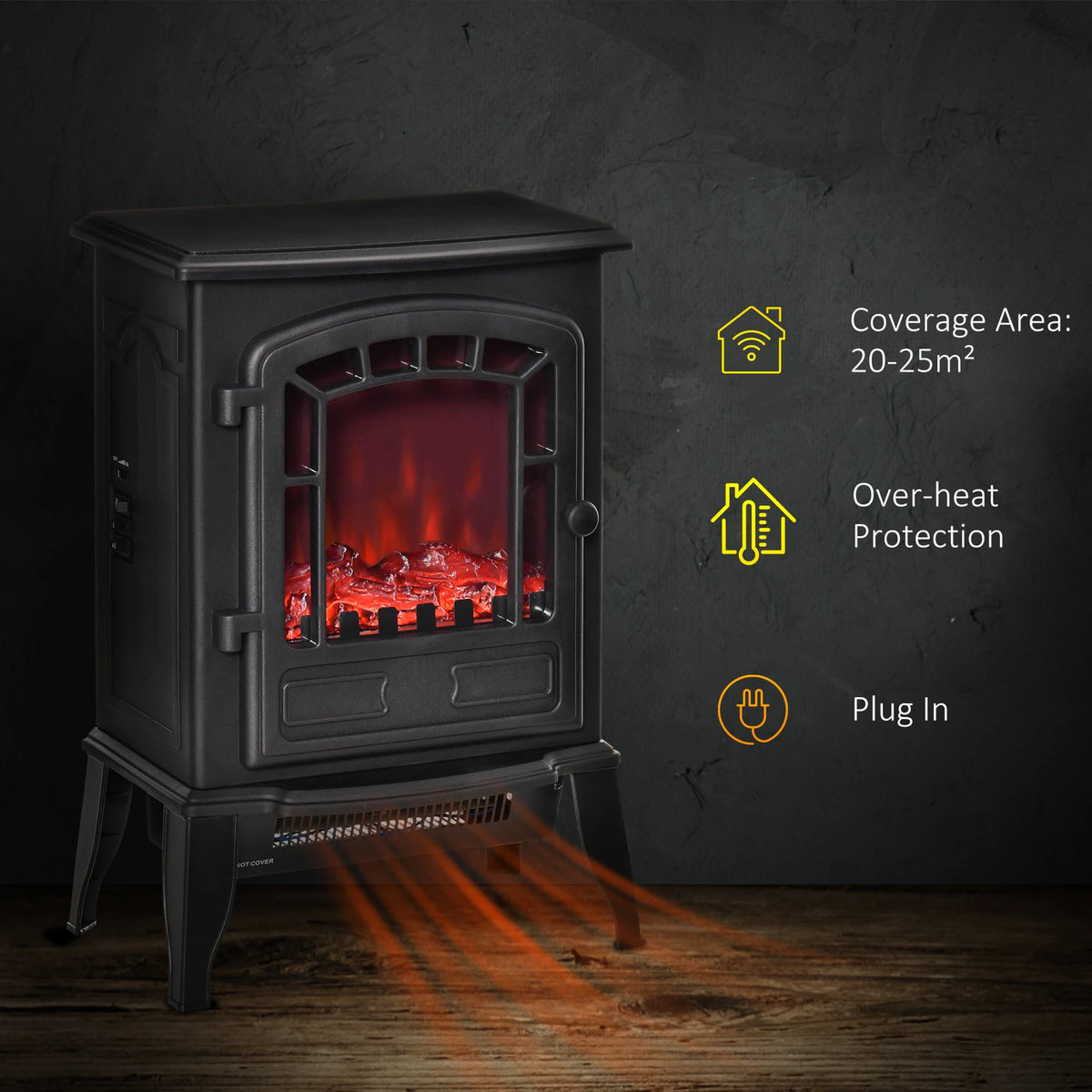Homcom 2000W Freestanding Electric Fireplace