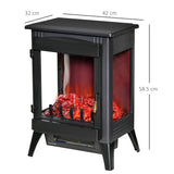 Homcom Dual-Power Electric Fireplace