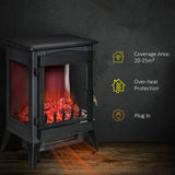 Homcom Dual-Power Electric Fireplace