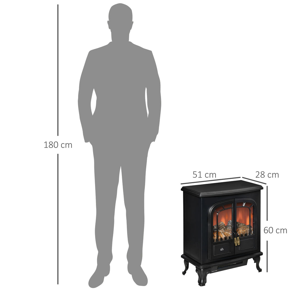 Homcom 2kW Double Door Electric Fireplace