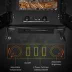 Homcom 2kW Double Door Electric Fireplace