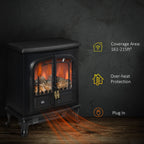 Homcom 2kW Double Door Electric Fireplace