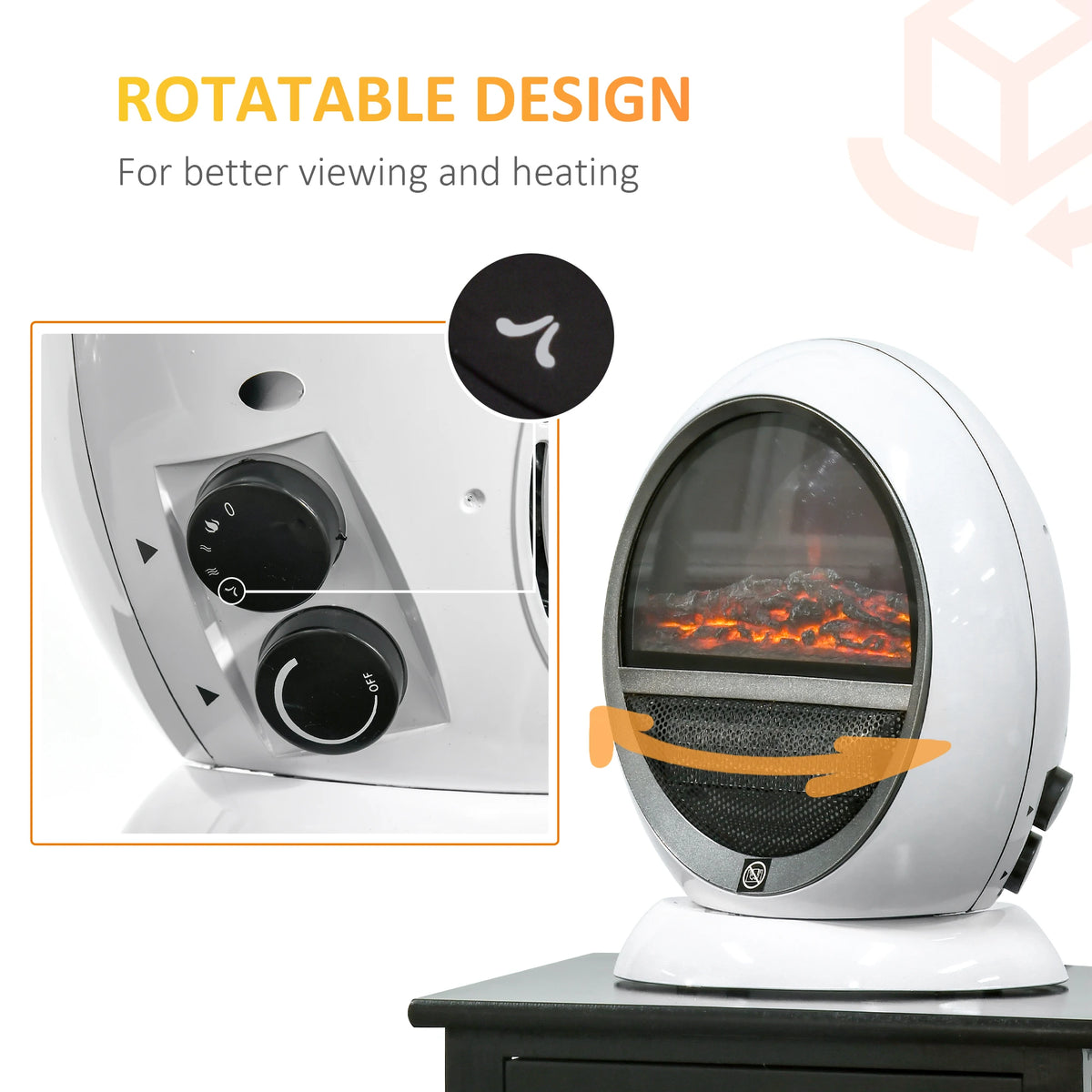 Homcom 1.5kW Table Top Electric Fireplace