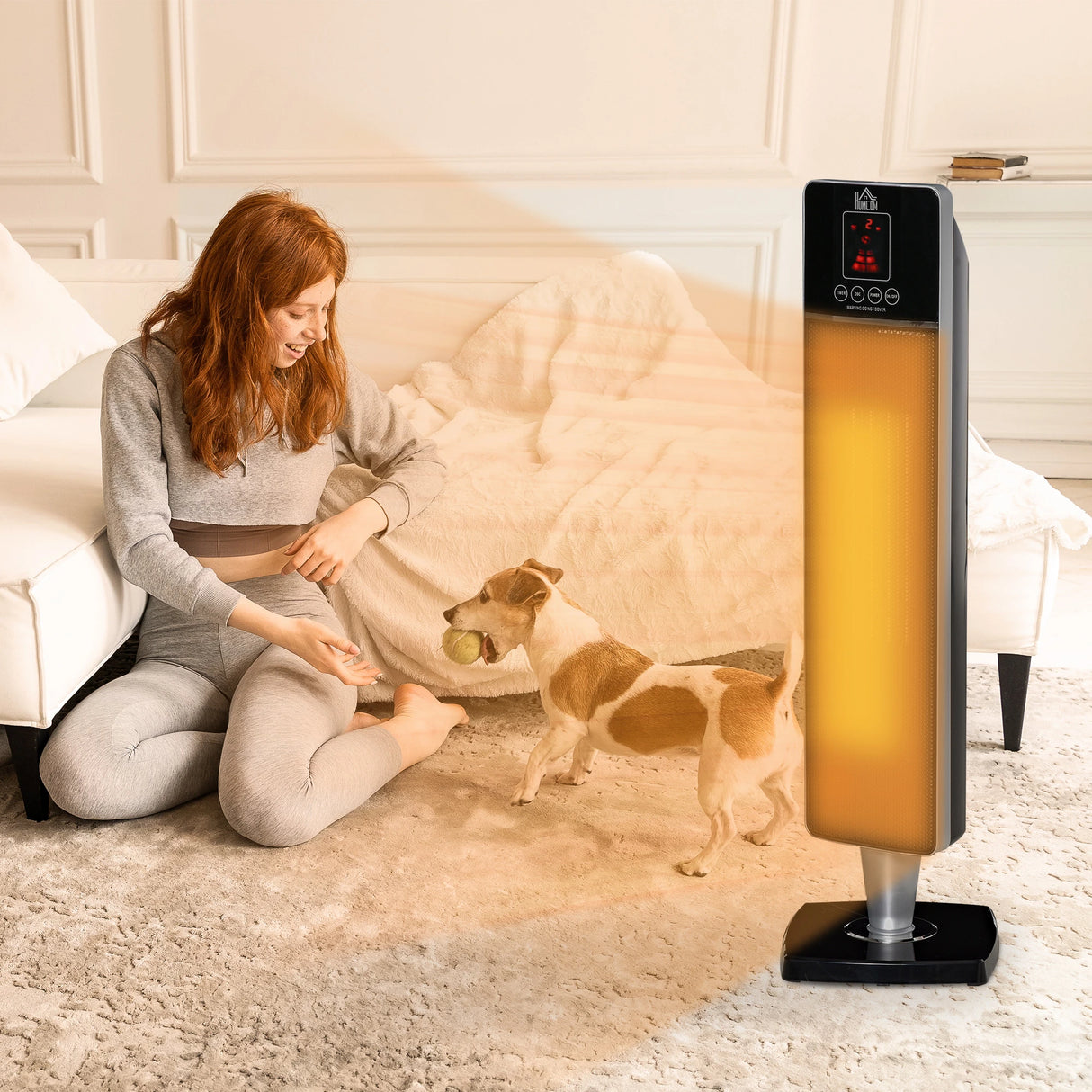 Homcom 2kW 60° Ceramic Tower Electric Heater