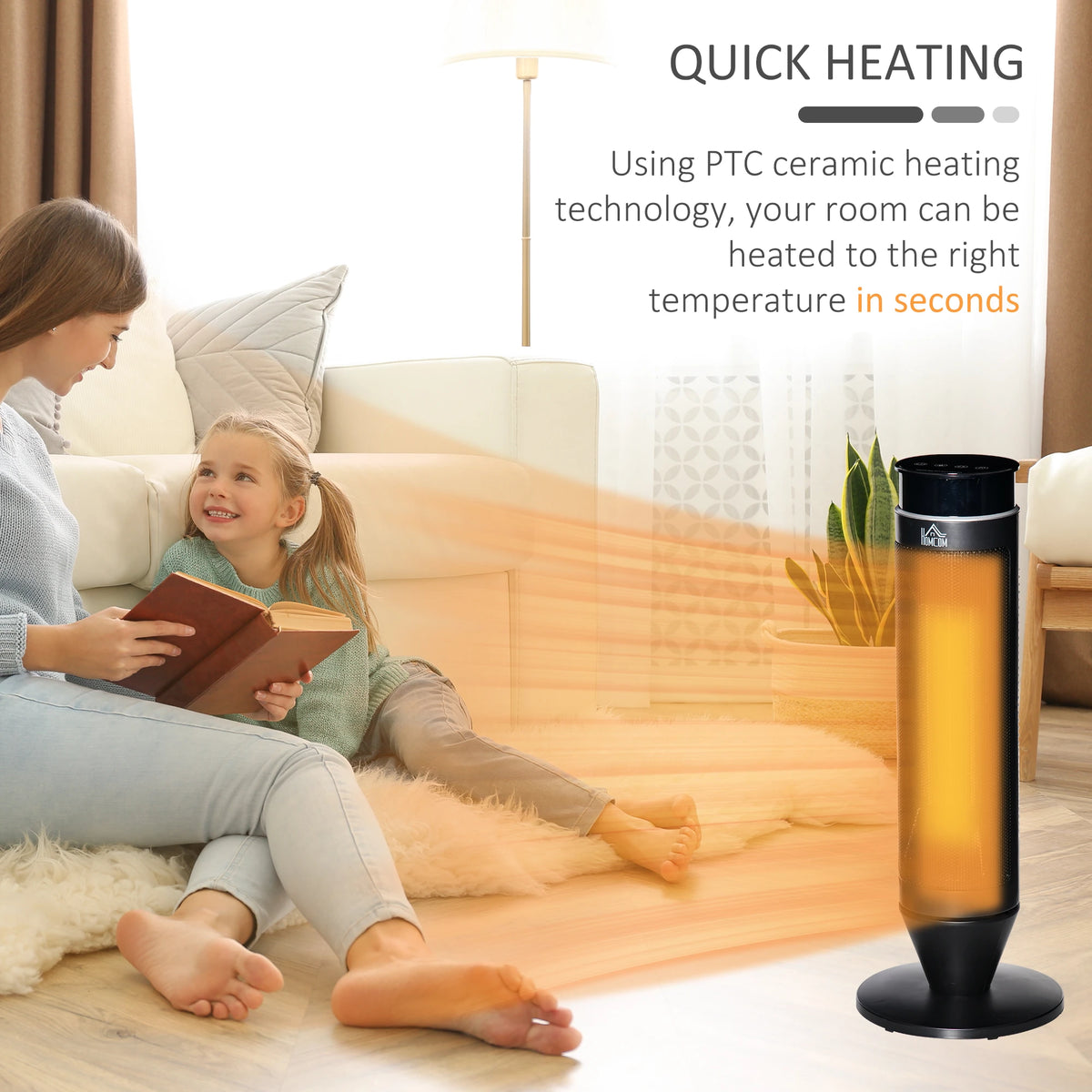 Homcom 2kW Ceramic Electric Heater
