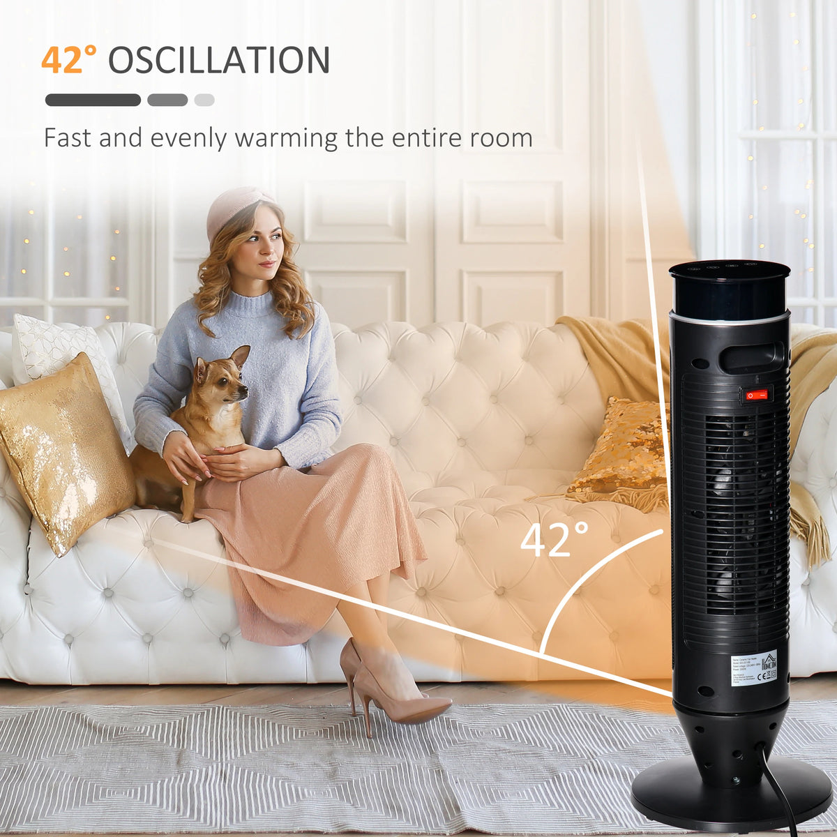 Homcom 2kW Ceramic Electric Heater