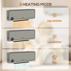 Homcom 2kW Wall Mounted Heater