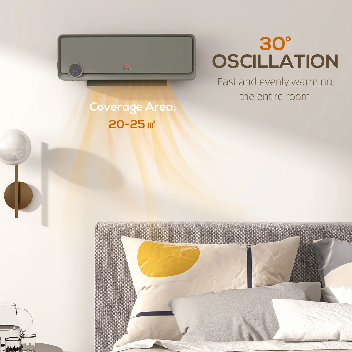 Homcom 2kW Wall Mounted Heater