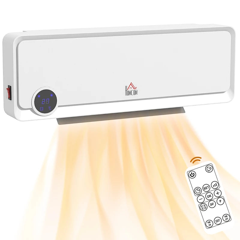 HOMCOM Downflow Dual-Power Wall Mounted Heater