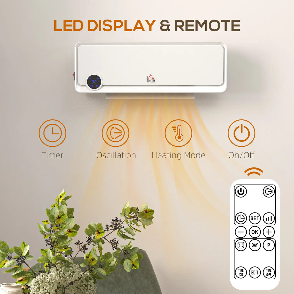 Homcom 2kW Wall Mounted Heater