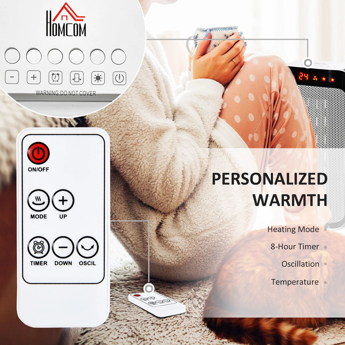 Homcom 2kW Tower Electric Heater