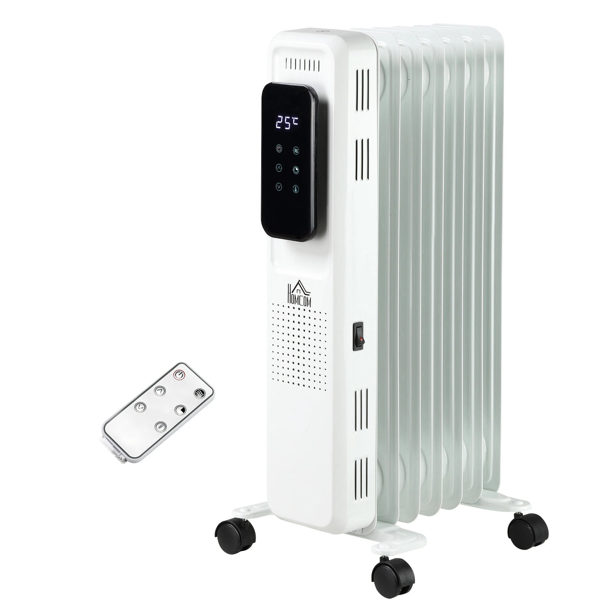 Homcom 1.5kW Portable Oil Filled 7 Fin Radiator