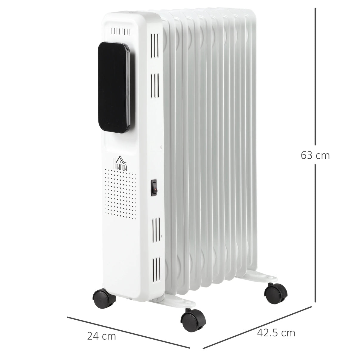 Homcom 2kW Portable Oil Filled 9-Fin Radiator