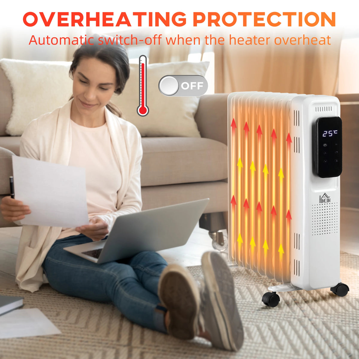 Homcom 2kW Oil Filled Radiator
