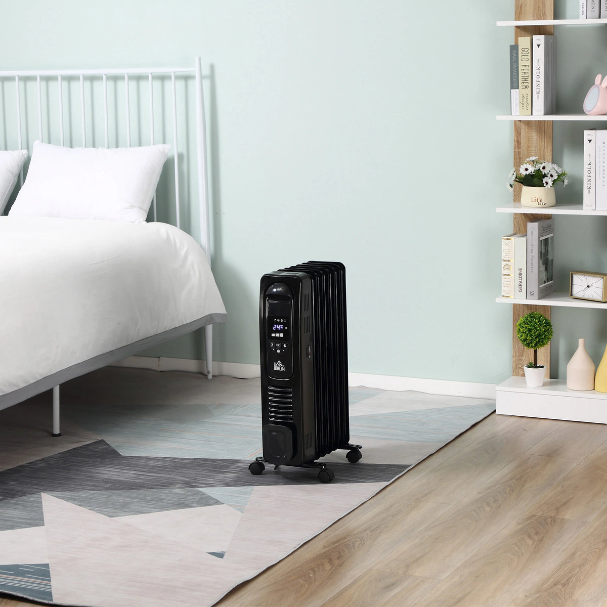 Homcom 1.5kW Portable Oil Filled Seven-Fin Radiator