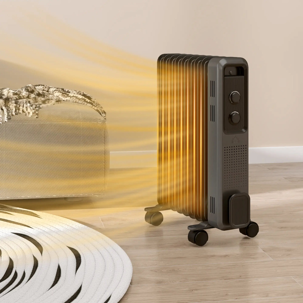 Homcom 2kW Portable Oil Filled Radiator