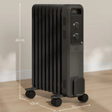 Homcom 2kW Portable Oil Filled Radiator