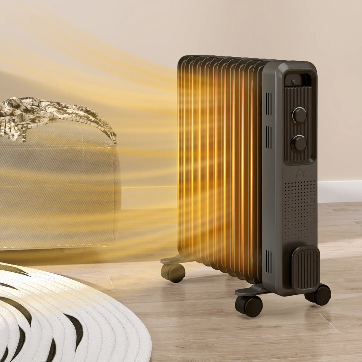 Homcom 2.5kW Oil Filled Radiator