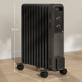 Homcom 2.5kW Portable Oil Filled Radiator