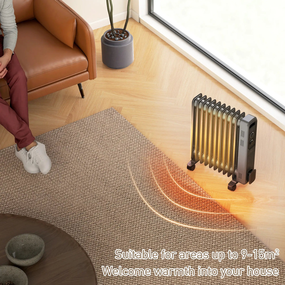 Homcom 2.5kW Oil Filled Radiator
