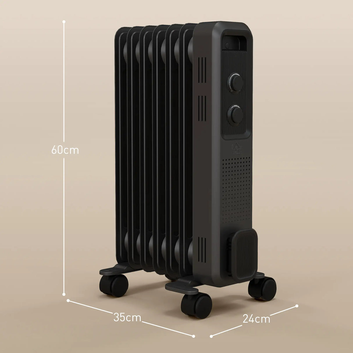 Homcom 1.5 kW Portable Oil Filled Radiator