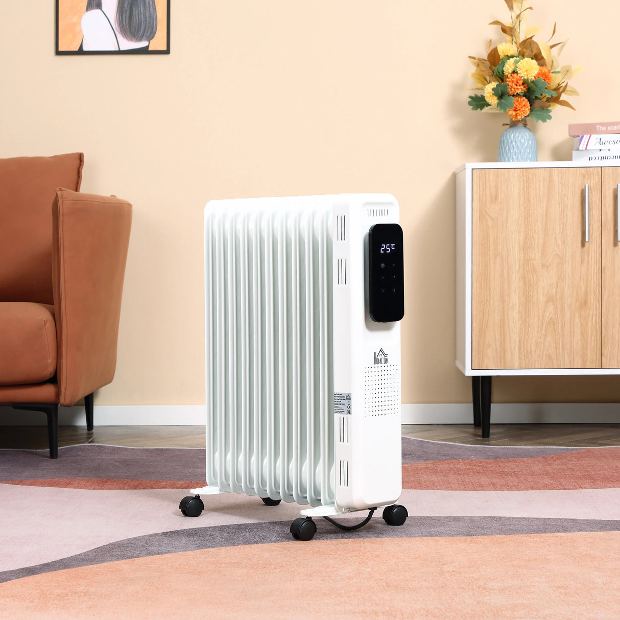 Homcom 2.5kW Portable Oil Filled Radiator