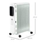 Homcom 2.5kW Oil Filled Radiator