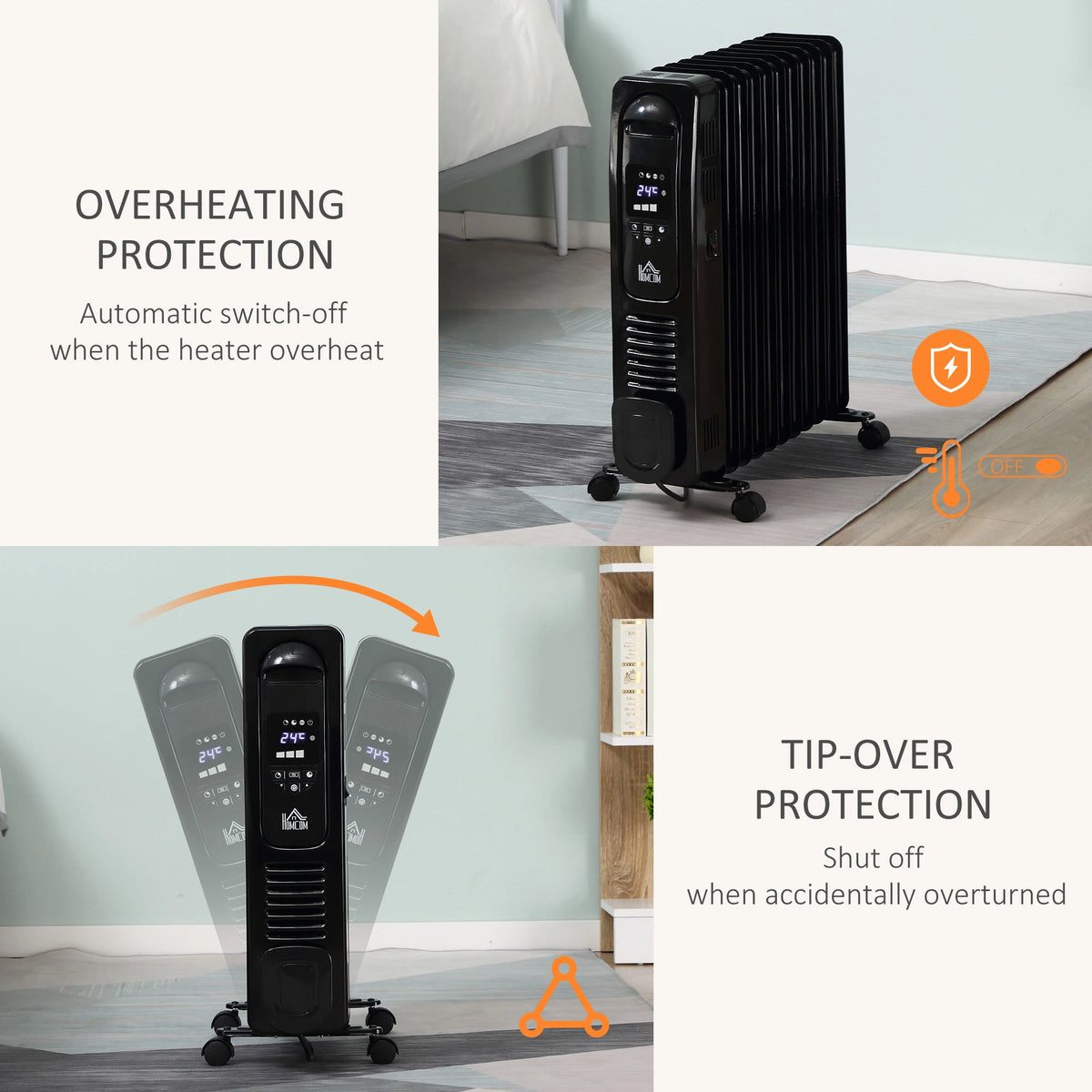 Homcom 2.5kW Oil Filled Radiator