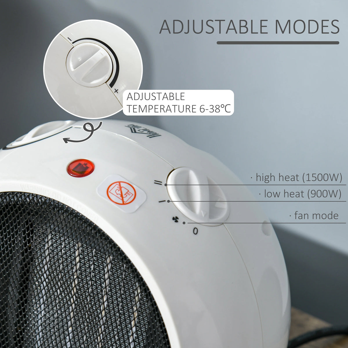 Homcom 1.5kW Table Top Heater