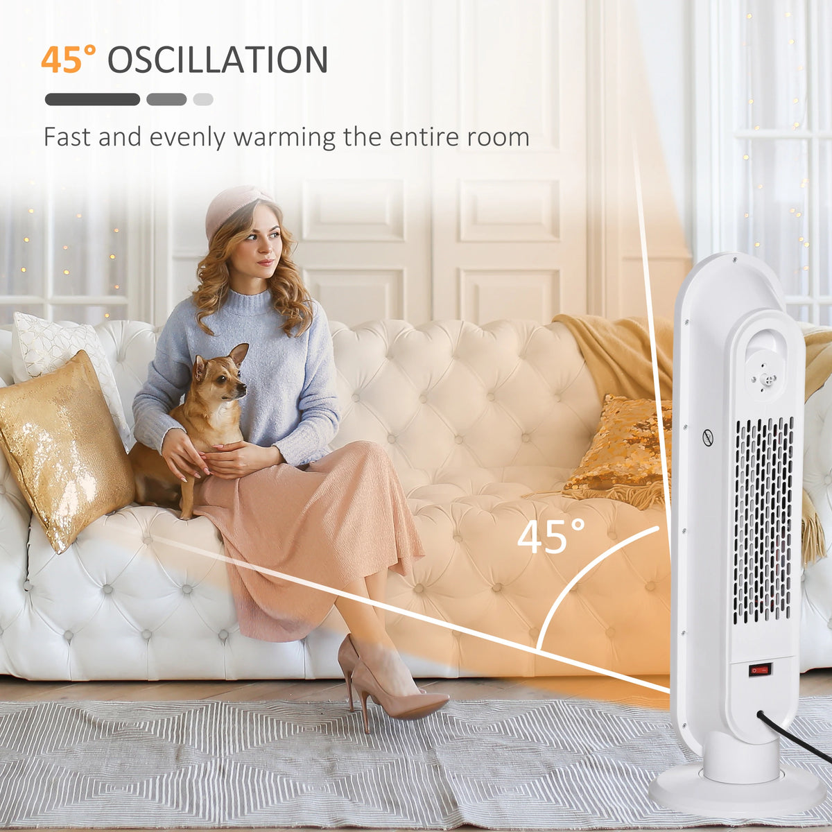 Homcom 2kW Ceramic Electric Heater