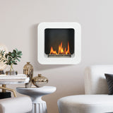 HOMCOM Wall Mounted Ethanol Fireplace with 1L Tank