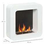 HOMCOM Wall Mounted Ethanol Fireplace with 1L Tank