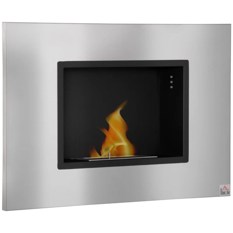 HOMCOM Stainless Steel Ethanol Fireplace