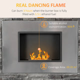 HOMCOM Stainless Steel Ethanol Fireplace