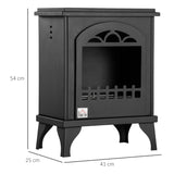 HOMCOM Free Standing Ethanol Fireplace with 0.9L Tank