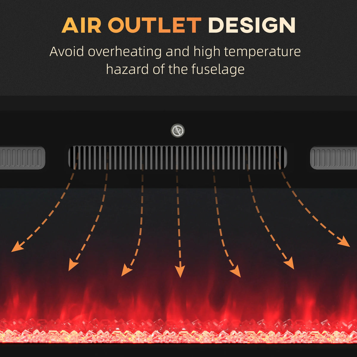 Homcom 2kW Electric Fireplace