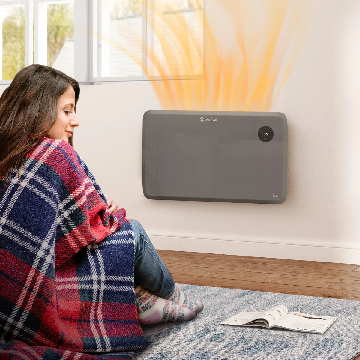 Homcom 1.2kW Free Standing / Wall Mounted Heater